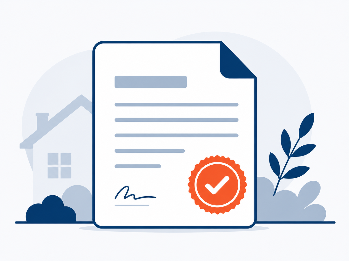 Ilustración de un documento oficial con sello, representando una certificación del CRIM